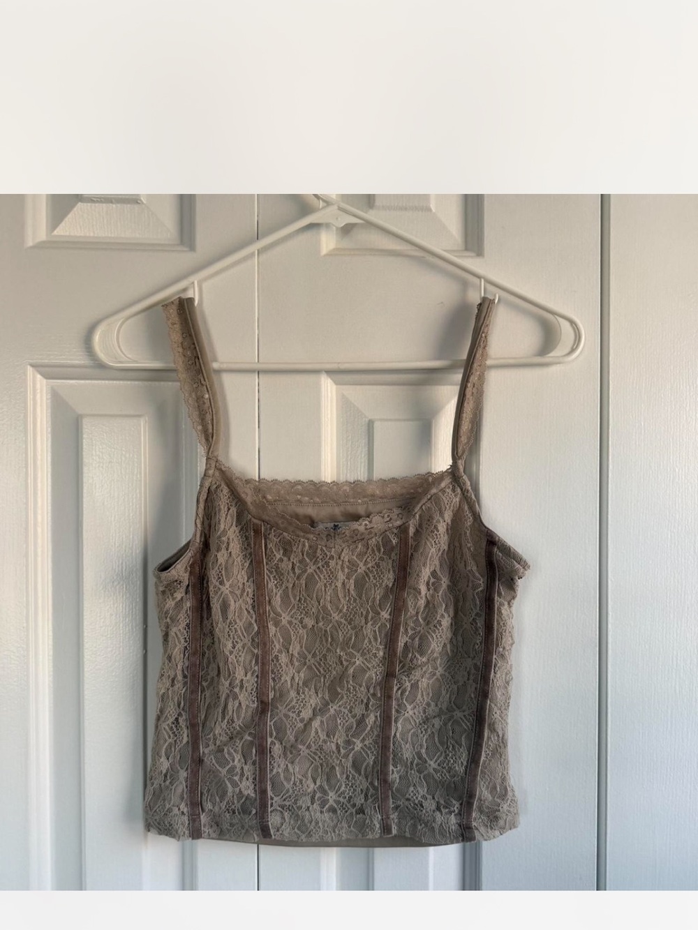 Self Esteem Taupe Lace Camisole